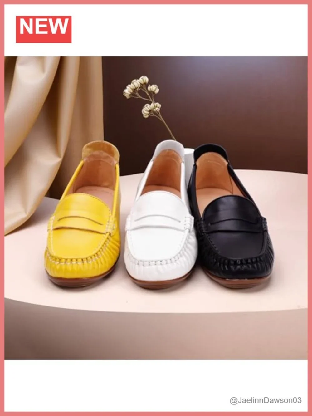 Genuine Leather Slip-On Loafers Women Cushioned Arch Support Flats